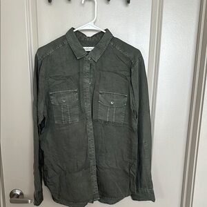 Abercrombie & Fitch Olive Green Button Down Shirt